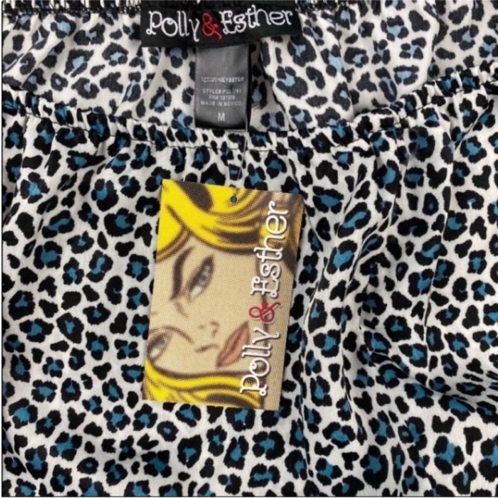 Polly & Esther midi skirt Size M Leopard Print - Picture 6 of 7